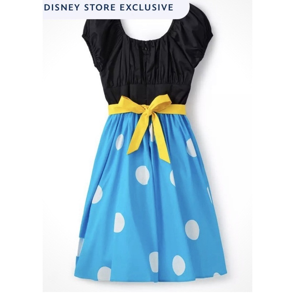 Disney Parks Dress Womens Large Minnie Mouse Fit Flare Polka Dot Retro Party NWT - Picture 3 of 4